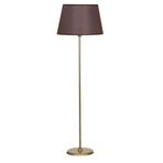 vinner Gold Kaplama Çift Küre Metal Düz Tek Ayak Lambader Krom Detaylı Silindir Başlık Hasır Kahve VNR2GK0011710