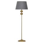 vinner Gold Kaplama Çift Küre Metal Düz Tek Ayak Lambader Krom Detaylı Silindir Yeşil VNR2GK0011725
