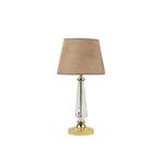 vinner Gold Kaplama Dikey Kristal Abajur - Hasır Bej 6112020VNRGDABJ009