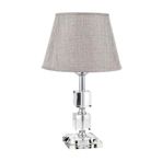 vinner Gold Kaplama Kristal Detaylı Modern Abajur - Modern Gece Lambası Beyaz Başlık VNRCKKABJ0031703