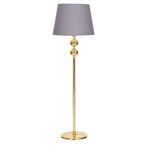 vinner Gold Kaplama Üçlü Küre Paslanmaz Metal Modern Lambader - Hasır Açık Kahve VNRGLDKRM0003