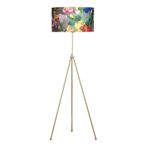 vinner Grasse Black Üçlü Küre Metal Lambader - Gül Desenli VNRGRSKLMB075