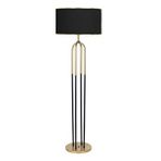 Vinner Houston Eskitme Mat Gold Detaylı Metal Lambader - Gold Siyah