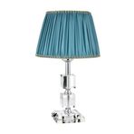 vinner Krom Kaplama Kare Kristal Detaylı Modern Abajur, Modern Gece Lambası Mataro Vizon Başlık VNRCKKABJ0071803
