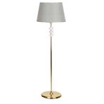 Vinner Lille Gold Kaplama Üçlü Kare Kristal Detaylı Metal Pre Gri Lambader