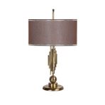 vinner Marche Mka-01 Eskitme Mat Gold Metal Abajur - Krom Hasır Kahve VNRMRCHEABJ0032