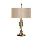 Vinner Marche Mka-01 Gold Hasır A Kahve Eskitme Mat Gold Metal Abajur