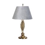 Vinner Marche Mka-01 Gri Kadife Eskitme Mat Gold Metal Abajur