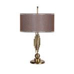 Vinner Marche Mka-01 Krom Hasır Kahve Eskitme Mat Gold Metal Abajur