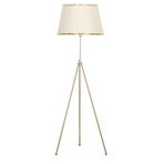 Vinner Noa Eskitme Tripod Boyu Ayarlanabilir Metal Gold Şeritli Krem Lambader