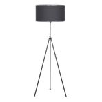 Vinner Noa Siyah Kaplama Tripod Boyu Ayarlanabilir Metal Krom Şeritli Antrasit Lambader