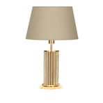 vinner Odeon Gold Kaplama Metal Çubuk Abajur - Hasır Bej VNRODNA2506010