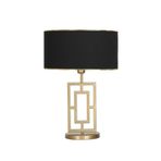 Vinner Puglia Eskitme Mat Gold Metal Gold Siyah Abajur