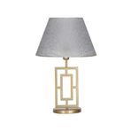 Vinner Puglia Eskitme Mat Gold Metal Gri Kırçıl Abajur