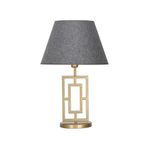 Vinner Puglia Eskitme Mat Gold Metal Hasır Gri Abajur