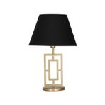 Vinner Puglia Eskitme Mat Gold Metal Siyah Abajur