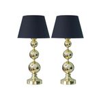 vinner Siyah Kaplama Kristal Detaylı Modern Metal Abajur Siyah Başlık VNRCKABJ00042203