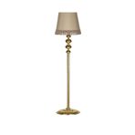 vinner Solid Gold Kaplama Düz Metal Ayak Lambader - Krom Şeritli Beyaz VNR0406SG039