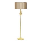 vinner Twins Statik Siyah Eskitme Mat Gold Detaylı Metal Lambader - Beyaz VNRTWINS01004