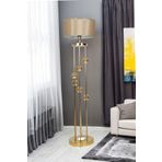 vinner Twins Statik Siyah Eskitme Mat Gold Detaylı Metal Lambader - Gold Haki VNRTWINS01052