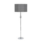 Vinner VNR2903SLKRMDZ015 Silindir Siyah Dama Başlık Krom Kaplama Solid Düz Tek Ayak Metal Lambader