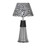Vinner VNRORLEANSKROMLMD006 Orleans Krom Kaplama Metal Çubuklu Özel Tasarım Leopar Desenli Metal Abajur