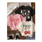 vinraus Kız Çocuk 3`Lü Paket Sweet Cherry Ve Tavşan Baskılı T-shirt