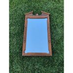 Vintage Ahşap Çerçeveli Oyma Desenli Boy Aynası 53X97cm Eksikli - Dekoratif Ayna