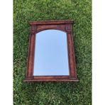Vintage Ahşap Çerçeveli Oyma Desenli Sedefli Kubbeli Ayna 70X88cm - Dekoratif Ayna
