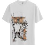 Vintage Alley - %100 Pamuklu Erkek Beyaz Tişört - Premium Quality