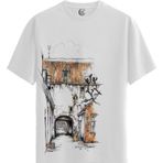 Vintage Alley - %100 Pamuklu Kadın Beyaz Tişört - Premium Quality