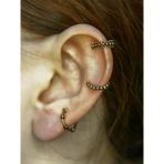 Vintage Antik 3'lü Deliksiz Ear Cuff Ayarlanabilir Kıkırdak Küpe Seti eukk5