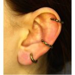 Vintage Antik 3'lü Deliksiz Ear Cuff Ayarlanabilir Kıkırdak Küpe Seti eukk7