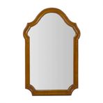 Vintage Banyo Aynası - Büyük Özel Şekilli Masif Ahşap Çerçeve - Yatak Odası ve Banyo için Zarif Makyaj Duvar Dekorasyonu - Serbest Daimi Tasarım