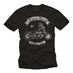 Vintage Biker Tişörtü Erkek | Custom Motosiklet Deseni | Motorcuya Özel Hediye T-Shirt siyah erkek XXXL