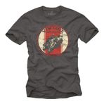 Vintage Biker Tişörtü - Motosikletçi Hediyeleri - Cafe Racer Motosiklet Aksesuarları Gri XXXXXL