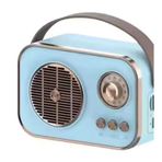 Vintage Bluetooth Kablosuz Hoparlör | 10W RMS Yüksek Ses | C Tipi Şarjlı Retro Tasarım, 8H Pil Yedekleme, USB ve AUX Girişi, Taşınabilir Ev ve Dış Mekan Hoparlörü (Mavi)