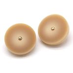 Vintage Büyük Altın Metal Şaft Reçine Düğmeler Giyim Kadın Takım Elbise Ceket El Yapımı Siyah Dekoratif Dikiş Aksesuarları (Color : Round Beige, Size : 15mm 10pcs)