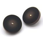 Vintage Büyük Altın Metal Şaft Reçine Düğmeler Giyim Kadın Takım Elbise Ceket El Yapımı Siyah Dekoratif Dikiş Aksesuarları (Color : Round Black, Size : 25mm 6pcs)