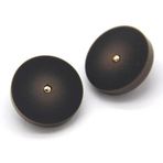 Vintage Büyük Altın Metal Şaft Reçine Düğmeler Giyim Kadın Takım Elbise Ceket El Yapımı Siyah Dekoratif Dikiş Aksesuarları (Color : Round Black, Size : 30mm 6pcs)