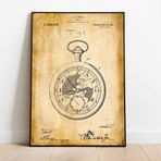 Vintage Cep Saati Patent Posteri 50x70cm.