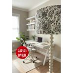 Vintage Çiçekli Toile De Jouy Lambader Başlığı