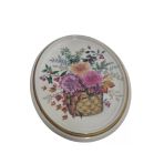 Vintage Dekoratif Çiçek Temalı Porselen Duvar Tabağı 13,5Cm 002