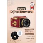 Vintage Dijital Kamera Selfie Video Vlog Kamerası Fotoğraf Makinesi CMR48 Kırmızı