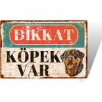 Vintage Dikkat Köpek Var Alüminyum Uyarı Levhası - Rottweiler -20CM X30CM