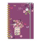 Vintage Garden Flower Pot Bird Lined Notebook: Plastic Free Packaging