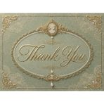 Vintage Gold Thank You Kartı 100 Adet | Premium Paket Içi Teşekkür Kartı | 8x5 cm - Zeytin Yeşili