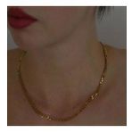 VİNTAGE KISA ZİNCİR KOLYE KADIN GOLD ÇELİK ÜZERİ ALTIN KAPLAMA GARANTİ BELGELİ