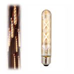 Vintage LED Ampul, E27, 4W, 2500K Sıcak Sarı Işık, Amber Cam, 18,5 cm, Retro Rustik Ampul Amber Renk Işık Çubuk Cam Filament Led Tüp Ampul (1)