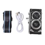 Vintage Mini Dijital Kamera, Taşınabilir Retro TLR Stil Noktası Ateş Kompakt Küçük Kamera, 1080p FHD Video, 12MP Autofocus, 1200mAH, Hafıza Kartında Yerleşik (16GB)